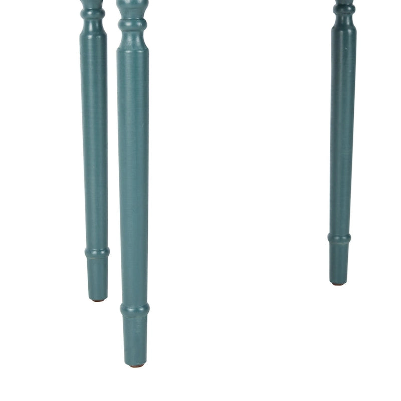 Tavolino in betulla bianca/verde polvere/legno verde acqua, stile country francese, montaggio da 1 persona