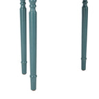 Tavolino in betulla bianca/verde polvere/legno verde acqua, stile country francese, montaggio da 1 persona