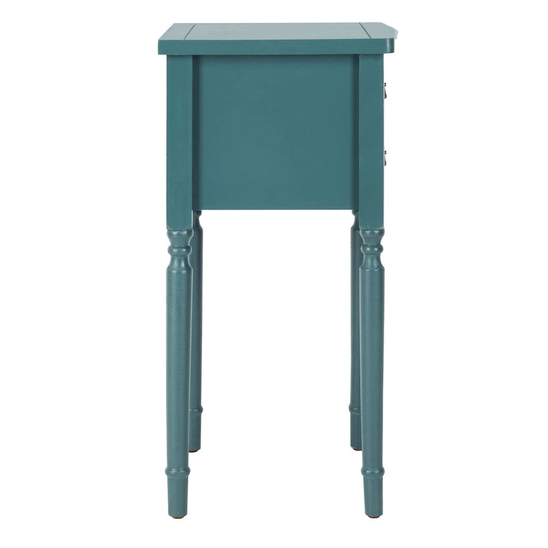 Tavolino in betulla bianca/verde polvere/legno verde acqua, stile country francese, montaggio da 1 persona