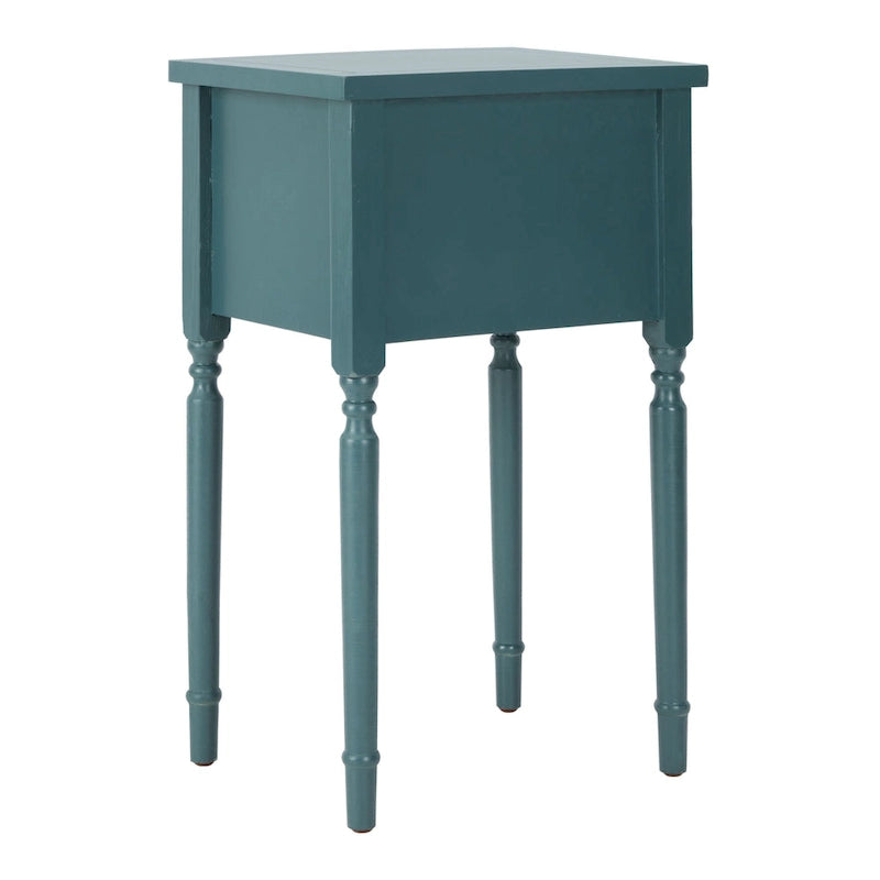 Tavolino in betulla bianca/verde polvere/legno verde acqua, stile country francese, montaggio da 1 persona