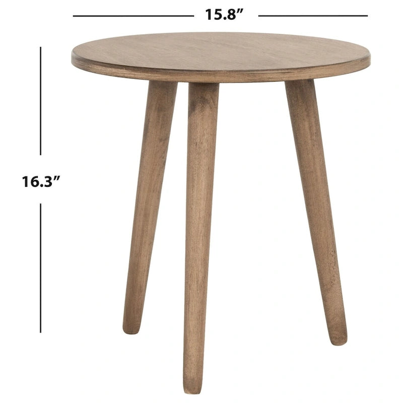 Tavolino d'appoggio rotondo, legno di pino, 4 colori, per 1 persona