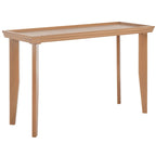 Consolle sabbia/avorio/nera, gambe curve, piano rettangolare, per 1 persona