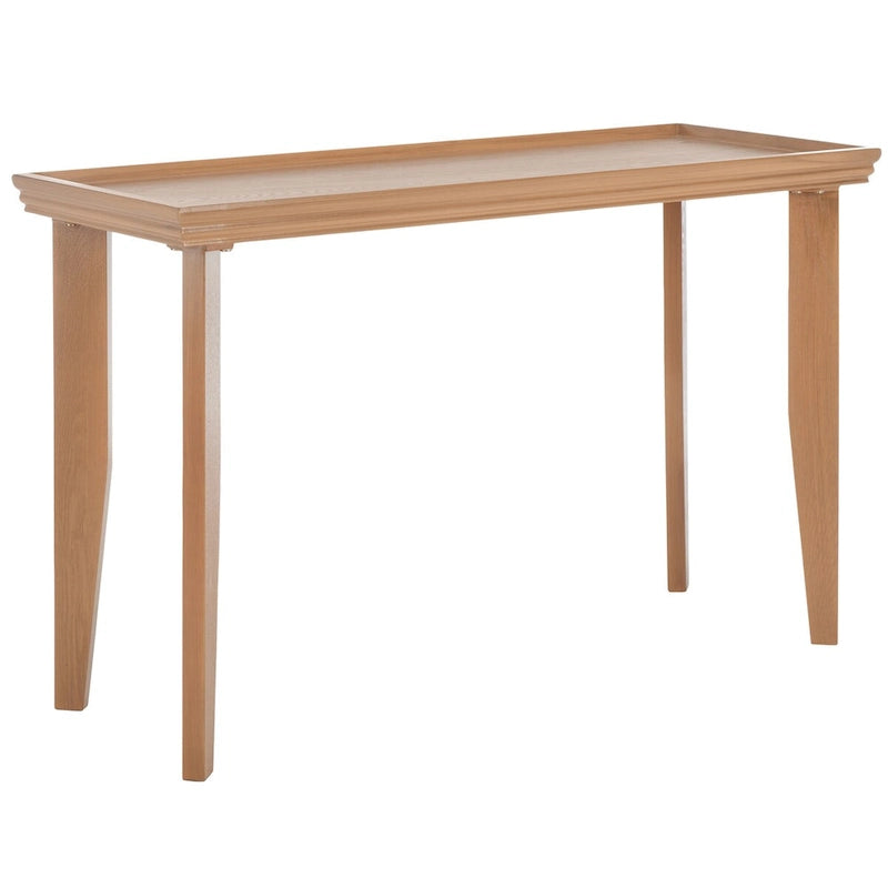 Consolle sabbia/avorio/nera, gambe curve, piano rettangolare, per 1 persona