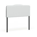 Testiera regolabile in vinile stile fiocco, intera, colore bianco/nero, 1 persona