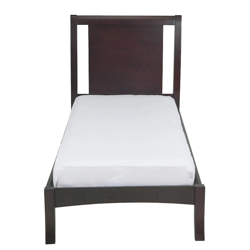 Letto a slitta "California King" marrone espresso, testiera aperta, per 1-2 persone