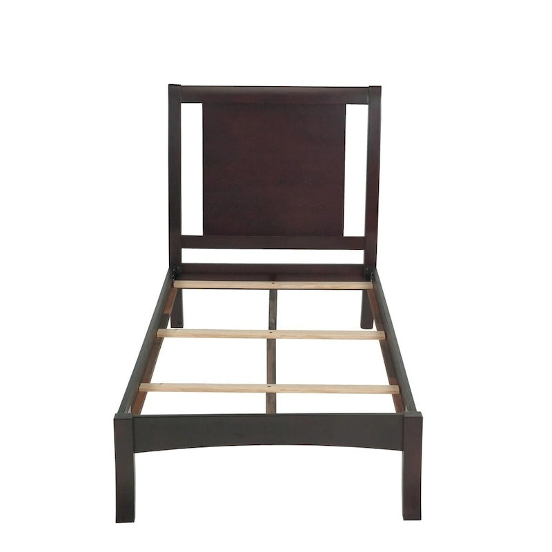 Letto a slitta "California King" marrone espresso, testiera aperta, per 1-2 persone