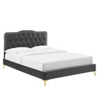 Letto matrimoniale in velluto trapuntato blu navy/verde acqua/antracite/bianco/rosa antico/rosa/menta/grigio chiaro, singolo