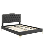 Letto matrimoniale in velluto trapuntato blu navy/verde acqua/antracite/bianco/rosa antico/rosa/menta/grigio chiaro, singolo
