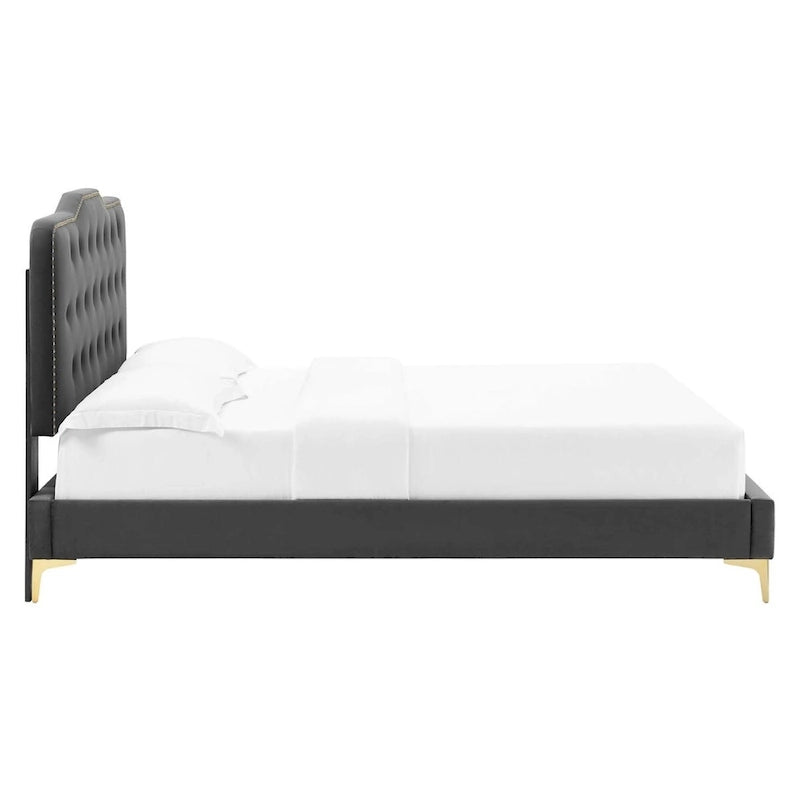 Letto matrimoniale in velluto trapuntato blu navy/verde acqua/antracite/bianco/rosa antico/rosa/menta/grigio chiaro, singolo