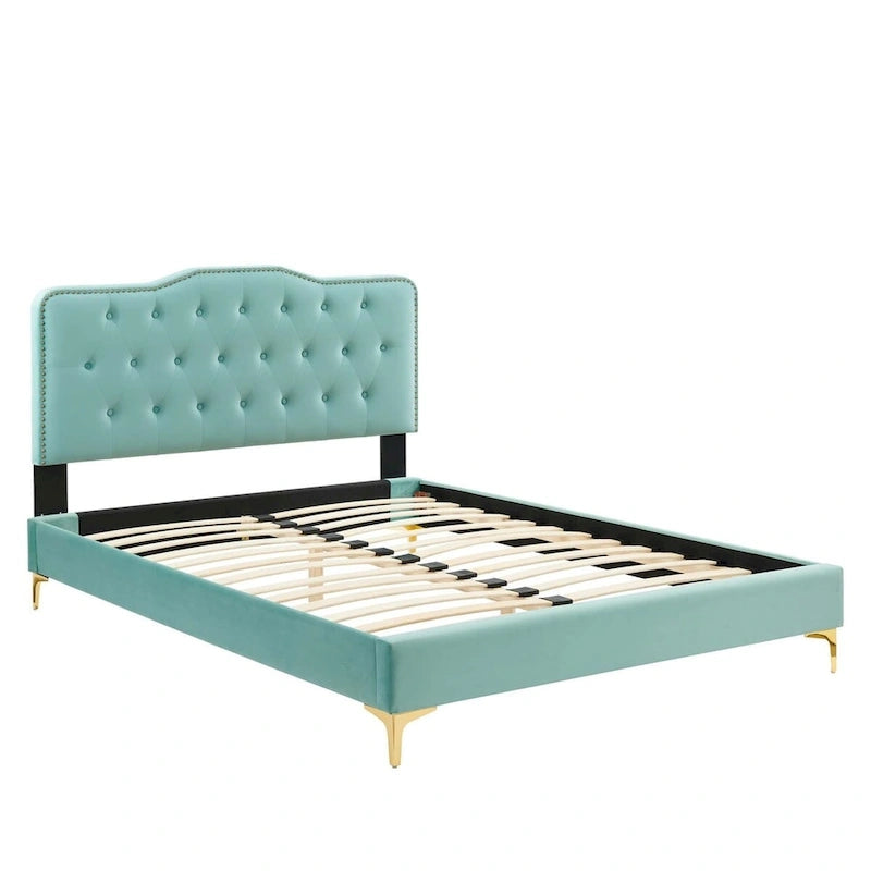 Letto matrimoniale in velluto trapuntato blu navy/verde acqua/antracite/bianco/rosa antico/rosa/menta/grigio chiaro, singolo