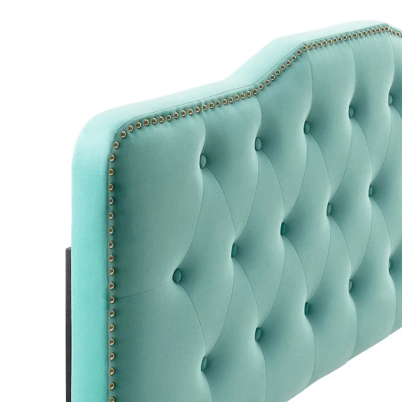 Letto matrimoniale in velluto trapuntato blu navy/verde acqua/antracite/bianco/rosa antico/rosa/menta/grigio chiaro, singolo