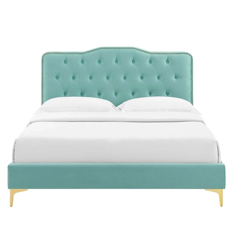 Letto matrimoniale in velluto trapuntato blu navy/verde acqua/antracite/bianco/rosa antico/rosa/menta/grigio chiaro, singolo