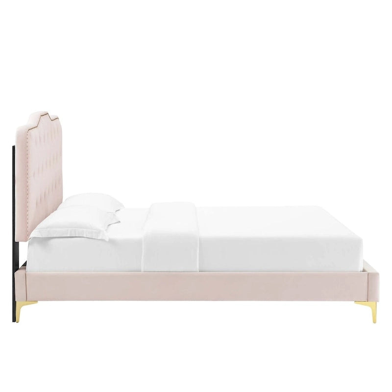 Letto matrimoniale in velluto trapuntato blu navy/verde acqua/antracite/bianco/rosa antico/rosa/menta/grigio chiaro, singolo