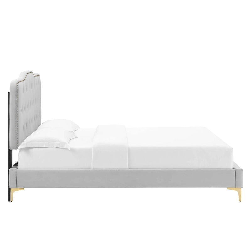 Letto matrimoniale in velluto trapuntato blu navy/verde acqua/antracite/bianco/rosa antico/rosa/menta/grigio chiaro, singolo