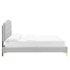 Letto matrimoniale in velluto trapuntato blu navy/verde acqua/antracite/bianco/rosa antico/rosa/menta/grigio chiaro, singolo