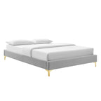 Letto matrimoniale in velluto trapuntato blu navy/verde acqua/antracite/bianco/rosa antico/rosa/menta/grigio chiaro, singolo