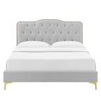 Letto matrimoniale in velluto trapuntato blu navy/verde acqua/antracite/bianco/rosa antico/rosa/menta/grigio chiaro, singolo