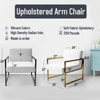 Poltrona d'Appoggio Imbottita Astratta Marrone e Beige, Stile Moderno, 1 Posto a Sedere