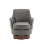 Poltrona girevole a barilotto marrone/grigio, sedile singolo