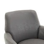 Poltrona girevole a barilotto marrone/grigio, sedile singolo