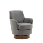Poltrona girevole a barilotto marrone/grigio, sedile singolo