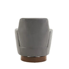 Poltrona girevole a barilotto marrone/grigio, sedile singolo