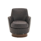 Poltrona girevole a barilotto marrone/grigio, sedile singolo