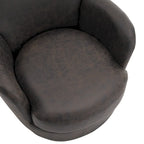 Poltrona girevole a barilotto marrone/grigio, sedile singolo