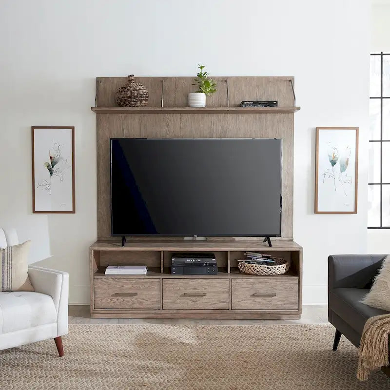 Mobile TV a 2 ante color beige brunito, stile contemporaneo