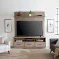 Mobile TV a 2 ante color beige brunito, stile contemporaneo