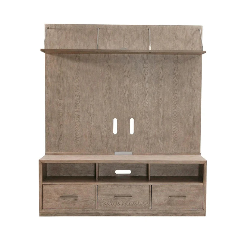 Mobile TV a 2 ante color beige brunito, stile contemporaneo