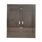 Mobile TV a 2 ante color beige brunito, stile contemporaneo