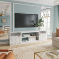 Mobile TV bianco/nero laccato lucido con gambe dorate, adatto a TV fino a 70", 1 persona
