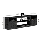 Mobile TV bianco/nero laccato lucido con gambe dorate, adatto a TV fino a 70", 1 persona