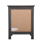 Comodino industriale marrone/bianco/naturale/grigio con anta in vetro, set da 2