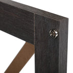 Comodino industriale marrone/bianco/naturale/grigio con anta in vetro, set da 2