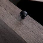 Comodino industriale marrone/bianco/naturale/grigio con anta in vetro, set da 2