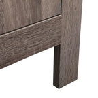 Comodino industriale marrone/bianco/naturale/grigio con anta in vetro, set da 2