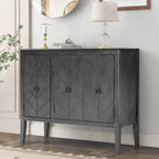 Madia a 3 ante in Bianco / Marrone / Blu / Grigio, stile vintage, montaggio a 1 persona