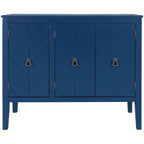 Madia a 3 ante in Bianco / Marrone / Blu / Grigio, stile vintage, montaggio a 1 persona
