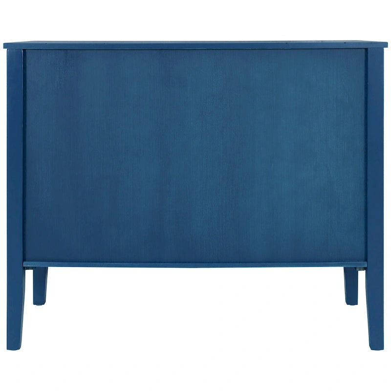 Madia a 3 ante in Bianco / Marrone / Blu / Grigio, stile vintage, montaggio a 1 persona