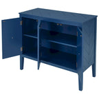 Madia a 3 ante in Bianco / Marrone / Blu / Grigio, stile vintage, montaggio a 1 persona