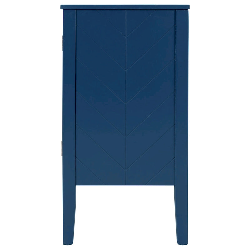 Madia a 3 ante in Bianco / Marrone / Blu / Grigio, stile vintage, montaggio a 1 persona
