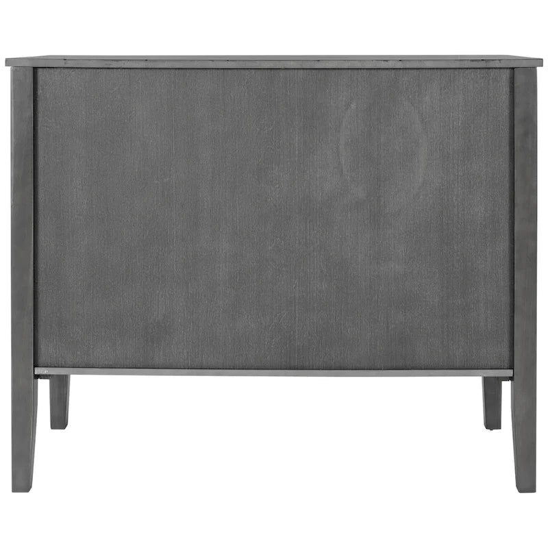Madia a 3 ante in Bianco / Marrone / Blu / Grigio, stile vintage, montaggio a 1 persona