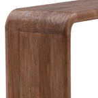 Scrivania con piano colore marrone medio, larghezza 140 cm, singola, stile minimalista