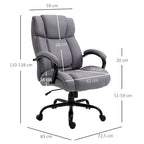 Sedia da ufficio alta con schienale in lino grigio chiaro, 1 persona, capacità 220 kg