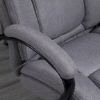 Sedia da ufficio alta con schienale in lino grigio chiaro, 1 persona, capacità 220 kg