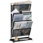Organizer da Scrivania a 4 Ripiani in Metallo Bianco/Nero, Monoutente