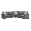 91-inch Modern L-shaped Upholstered Sectional Sofa with Three Pillows - 91 W x 91 D x 33.5 H