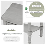Tavolo consolle da divano anticato con 3 cassetti e ripiano inferiore – Bianco sporco / Blu marino / Blu antico / Espresso / Grigio lavato